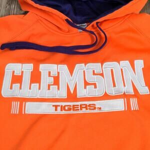 Clemson University Tigers Champio NCAA n Authentic Hoodie Sweatshirt Orange Sz S